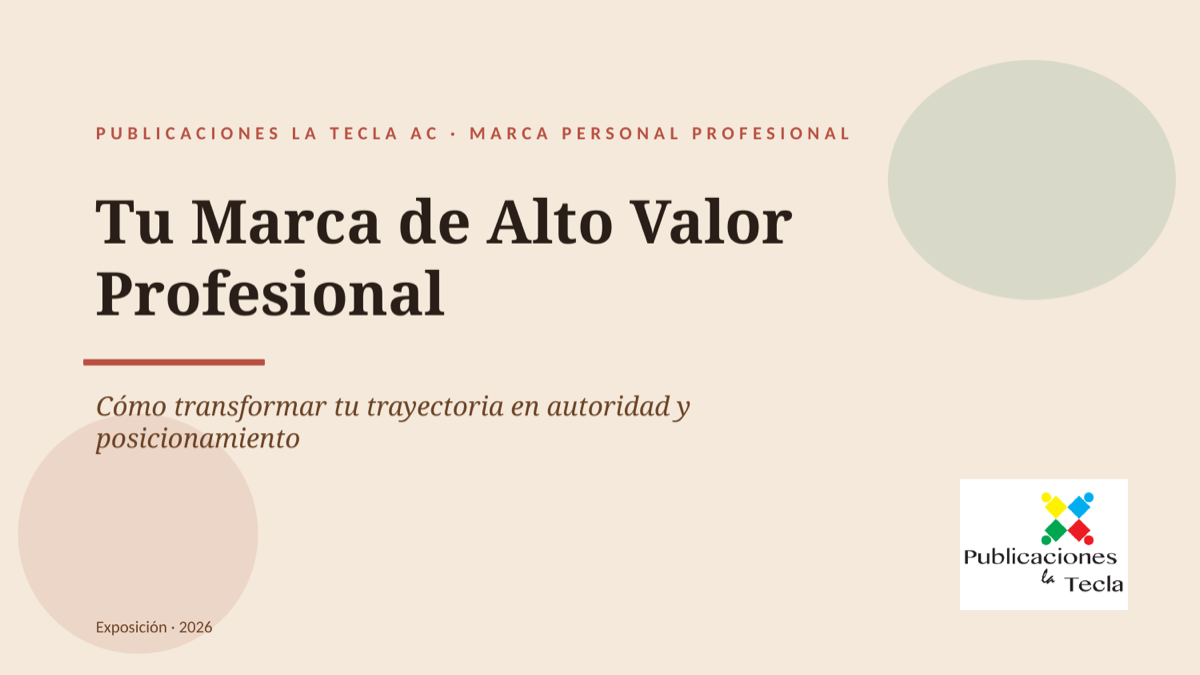 Tu Marca de Alto Valor Profesional — presentación del programa